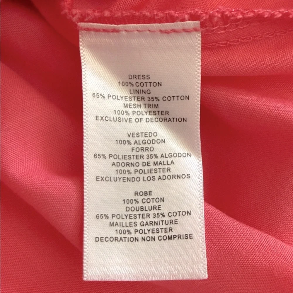Bloome de jeune fille | Floral Print Swiss Dot Sleeveless Dress Coral Pink (8) - Picture 10 of 16